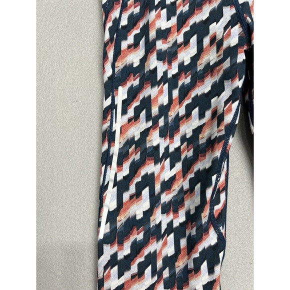 Sweaty Betty Leggings 7/8 Length Rapid Run Blue Spliced Mirage Print Size 6 - Picture 12 of 16